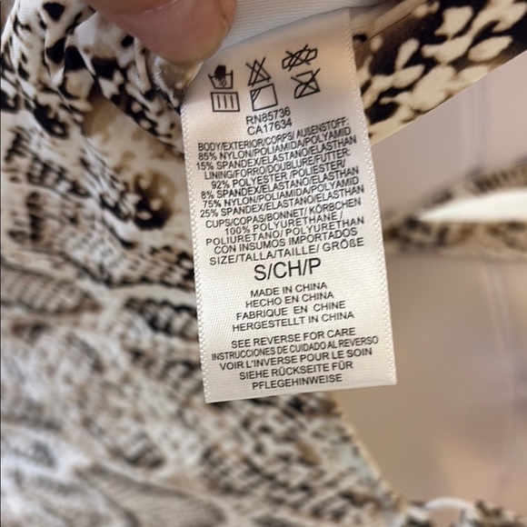 Soma Brown and Cream Snake Print Bathing Suit Top Tankini - Picture 5 of 7